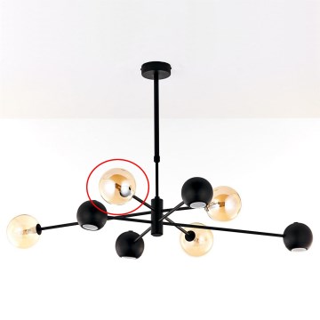 Jupiter - Náhradné sklo k lusteru MOKA G9 pr. 12 cm dymovo-béžové