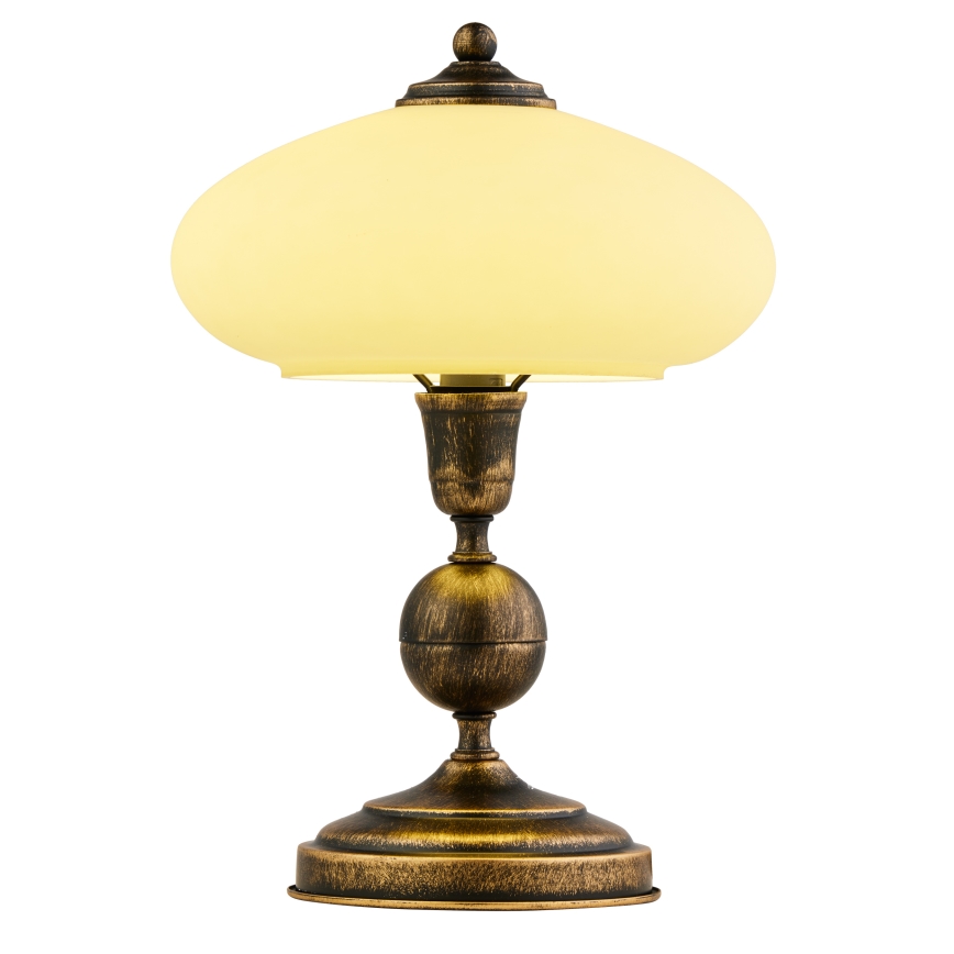 Jupiter - Stolná lampa BOLERO 1xE14/40W/230V béžová/bronz/patina