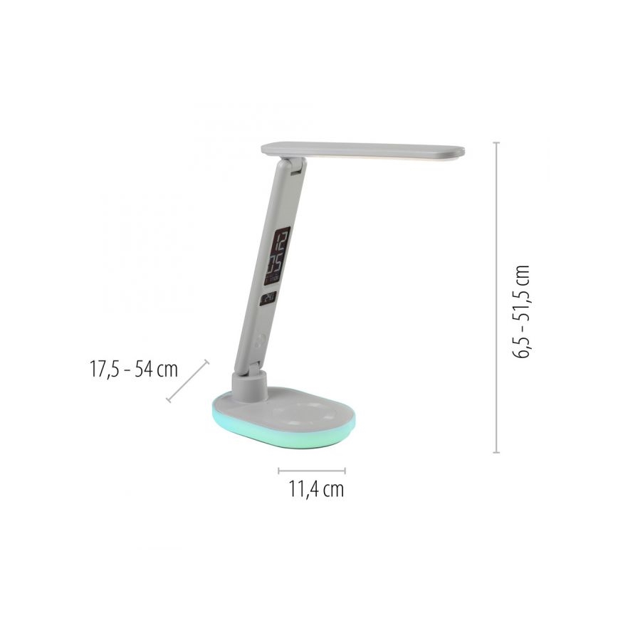 JUST LIGHT. 11018-16 - LED RGBW Dotyková stolná lampa s bezdrôtovým nabíjaním TINA LED/4W/230V biela