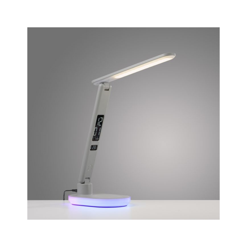 JUST LIGHT. 11018-16 - LED RGBW stmievateľná dotyková stolová lampa s bezdrôtovým nabíjaním TINA LED/4W/230V biela