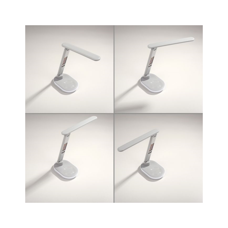 JUST LIGHT. 11018-16 - LED RGBW stmievateľná dotyková stolová lampa s bezdrôtovým nabíjaním TINA LED/4W/230V biela