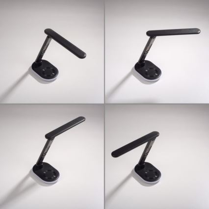 JUST LIGHT. 11018-18 - LED RGBW Stmívatelná dotyková stolní lampa s bezdrátovým nabíjením TINA LED/4W/230V černá
