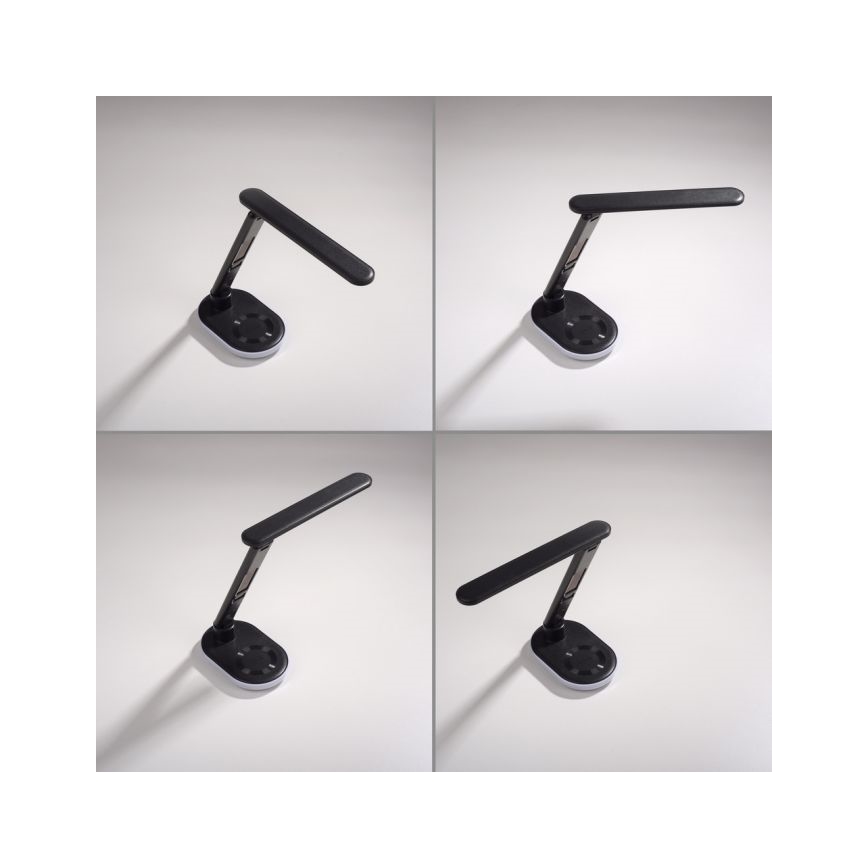 JUST LIGHT. 11018-18 - LED RGBW Stmívatelná dotyková stolní lampa s bezdrátovým nabíjením TINA LED/4W/230V černá