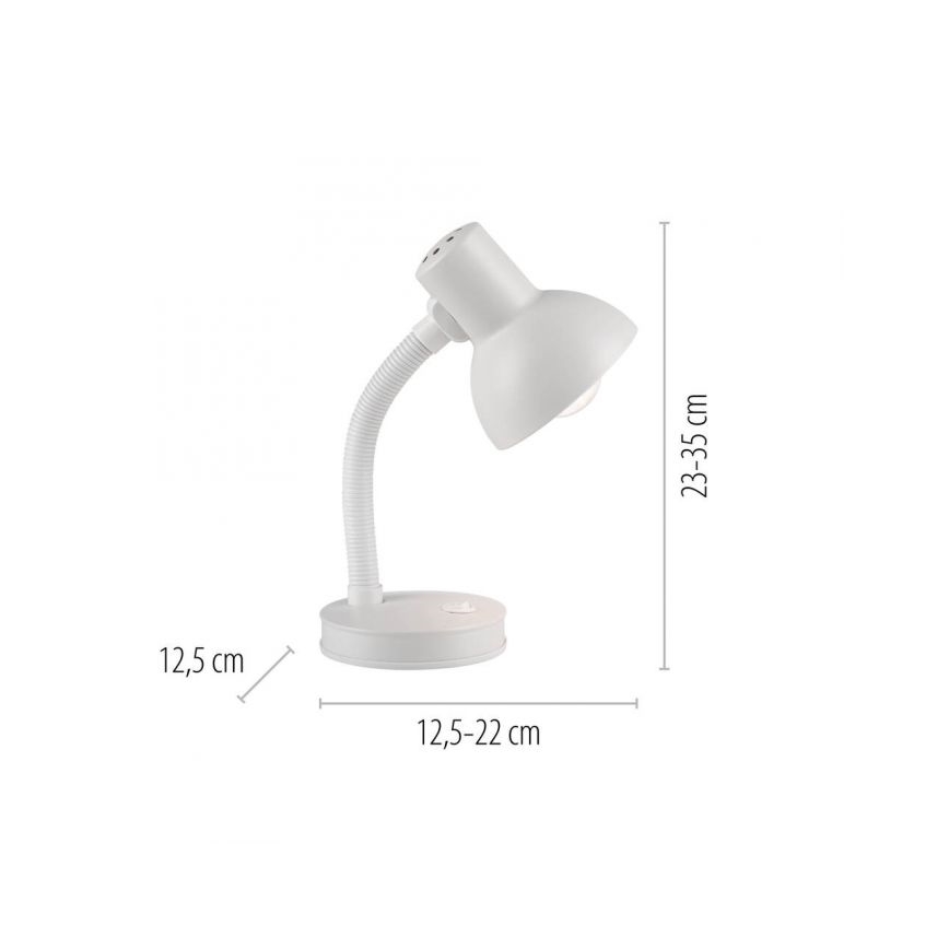 JUST LIGHT. 11080-16 - Flexibilná stolná lampa FLEXI 1xE27/25W/230V biela
