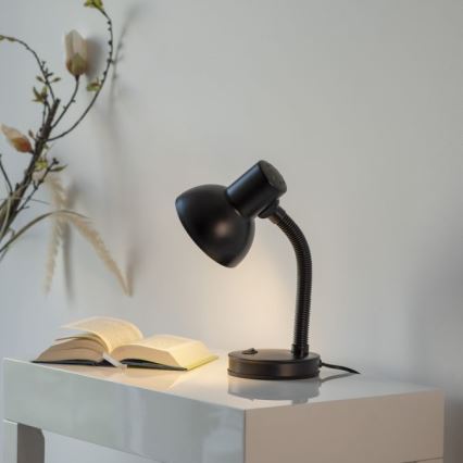JUST LIGHT. 11080-18 - Flexibilná stolná lampa FLEXI 1xE27/25W/230V čierna