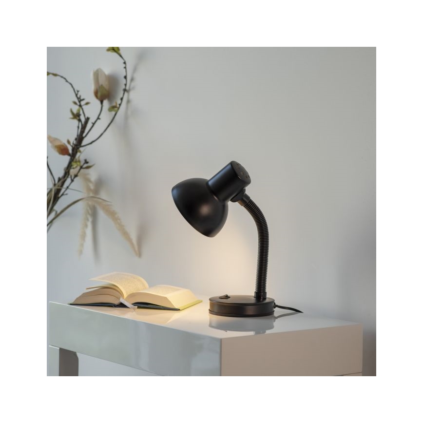 JUST LIGHT. 11080-18 - Flexibilná stolná lampa FLEXI 1xE27/25W/230V čierna