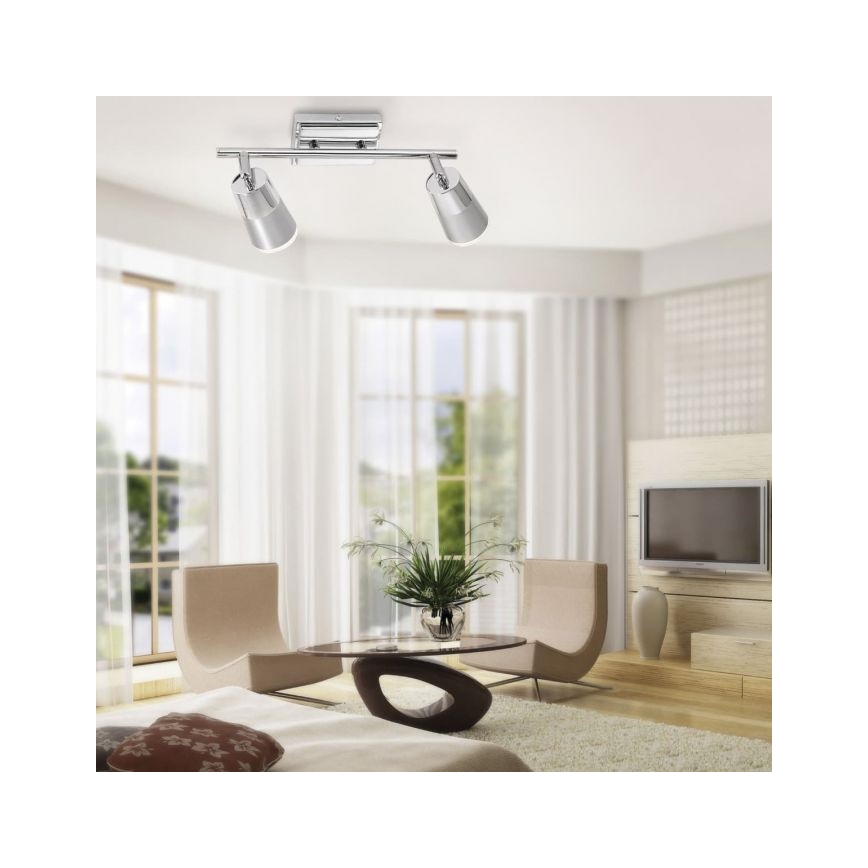 JUST LIGHT. 11229-17 - LED Bodové svietidlo DALLI 2xLED/3,5W/230V lesklý chróm