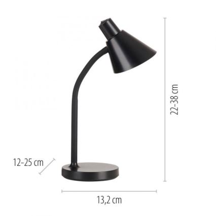 JUST LIGHT. 11248-18 - LED Flexibilná stolná lampa PIXIE LED/4,5W/230V čierna