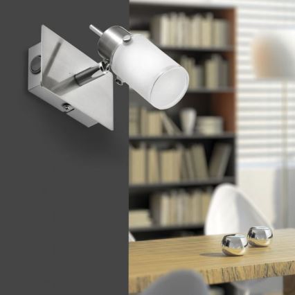 JUST LIGHT. 11931-55 - LED Nástenné bodové svietidlo MAX 1xGU10/4W/230V matný chróm
