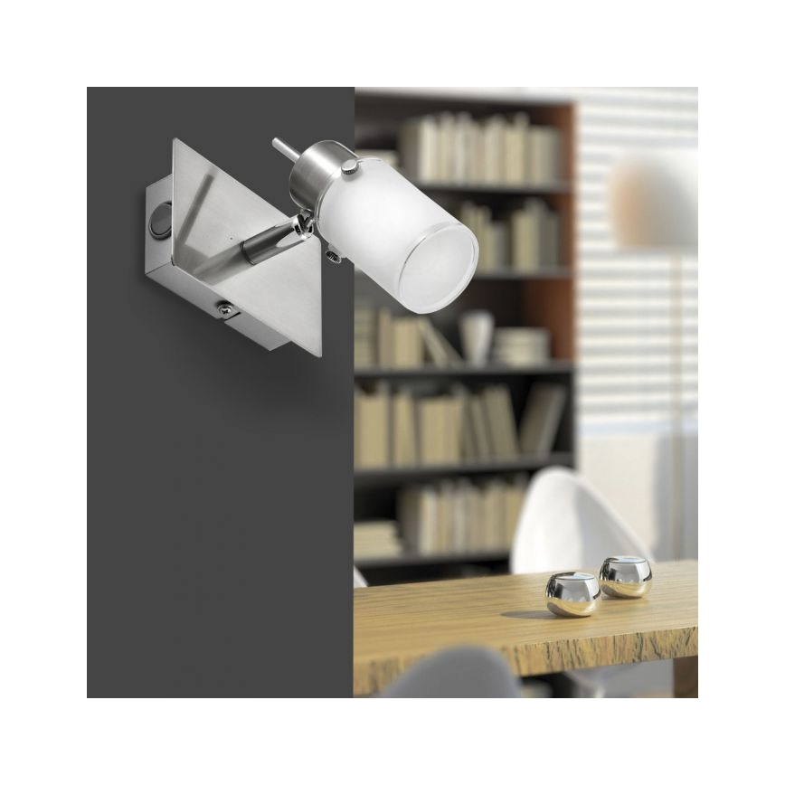 JUST LIGHT. 11931-55 - LED Nástenné bodové svietidlo MAX 1xGU10/4W/230V matný chróm