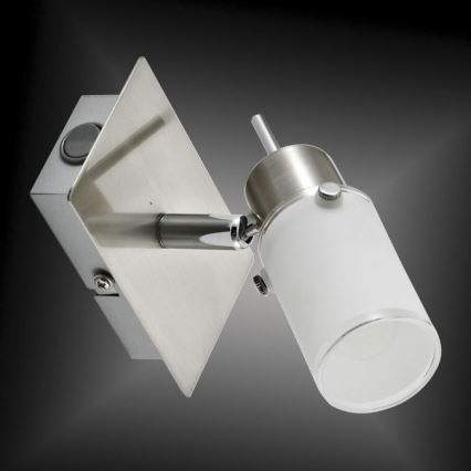 JUST LIGHT. 11931-55 - LED Nástenné bodové svietidlo MAX 1xGU10/4W/230V matný chróm