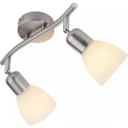 JUST LIGHT. 11952-55 - Bodové svietidlo KARO 2xE14/40W/230V matný chróm