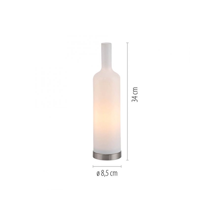 JUST LIGHT. 14006-16 - Stolná lampa BOTTLE 1xE14/25W/230V biela