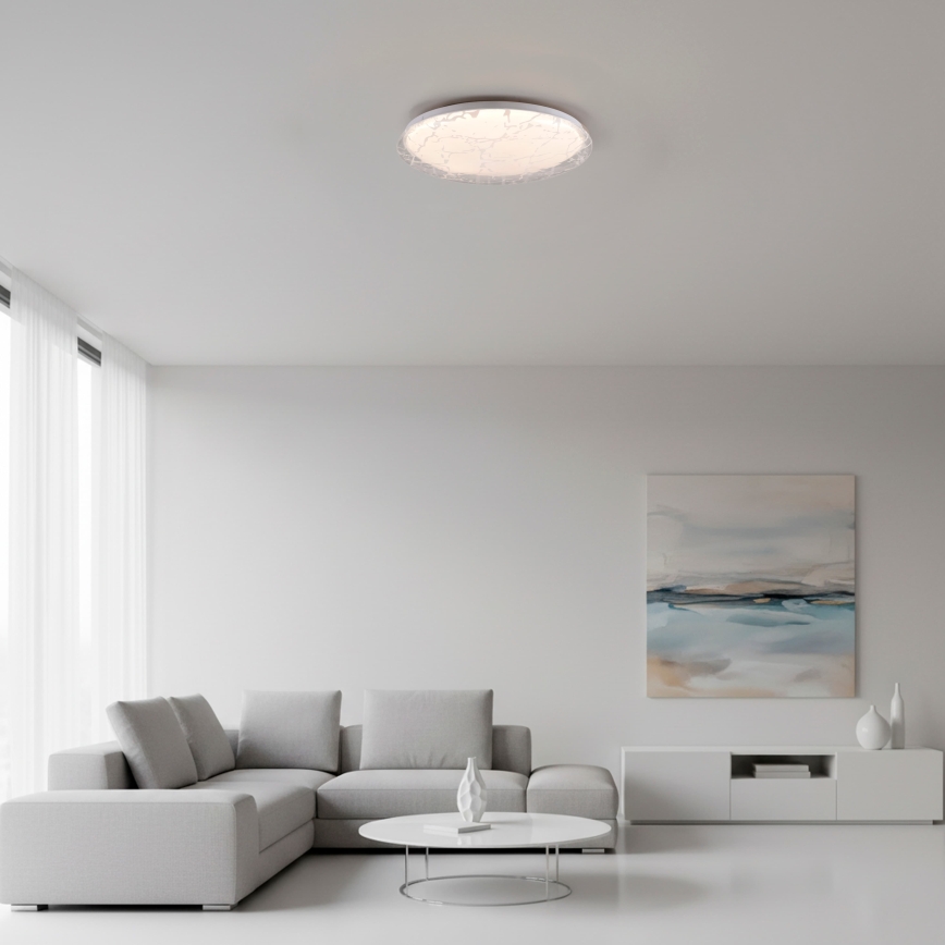 JUST LIGHT. 14008-16 - LED stmievateľné stropné svietidlo ART PLAFO LED/20W/230V 2700-6500K priemer 38 cm biela + diaľkové ovládanie