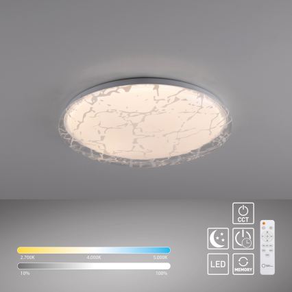 JUST LIGHT. 14008-16 - LED stmievateľné stropné svietidlo ART PLAFO LED/20W/230V 2700-6500K priemer 38 cm biela + diaľkové ovládanie