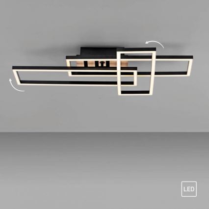 JUST LIGHT. 14051-79 - LED stropné svietidlo AKUSTIKA LED/20,5W/230V dub/čierna