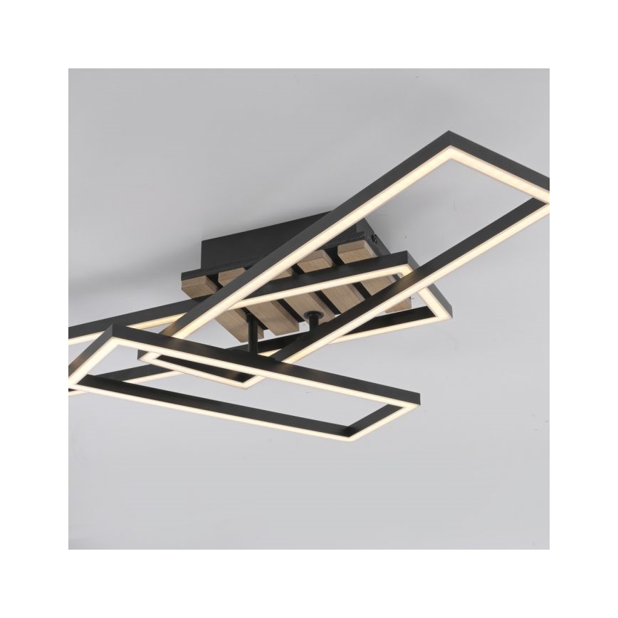 JUST LIGHT. 14051-79 - LED stropné svietidlo AKUSTIKA LED/20,5W/230V dub/čierna