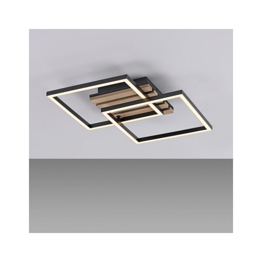 JUST LIGHT. 14053-79 - LED stropné svietidlo AKUSTIKA LED/15W/230V dub/čierna