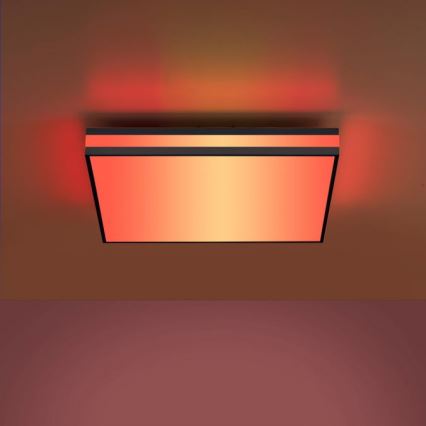 JUST LIGHT. 14110-18 - LED RGBW Stmievateľné stropné svietidlo MARIO BLACK LED/19,5W/230V 2700-5000K + diaľkové ovládanie