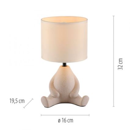 JUST LIGHT. 14190-39 - Stolná lampa TED 1xE27/25W/230V béžová