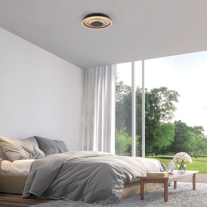JUST LIGHT. 14409-21 - LED stropné svietidlo GLITTY LED/22W/230V priemer 40 cm čierna