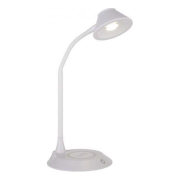 JUST LIGHT. 14414-16 - LED Stmievateľná flexibilná dotyková stolná lampa s bezdrôtovým nabíjaním PUCKI LED/4,5W/230V biela