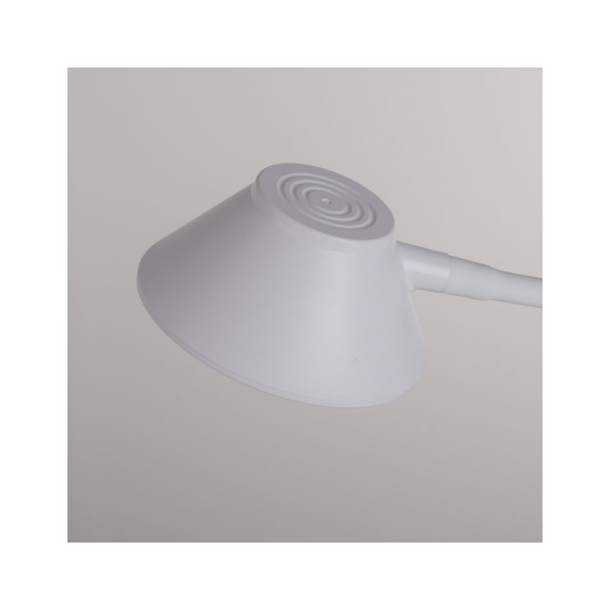 JUST LIGHT. 14414-16 - LED Stmievateľná flexibilná dotyková stolná lampa s bezdrôtovým nabíjaním PUCKI LED/4,5W/230V biela