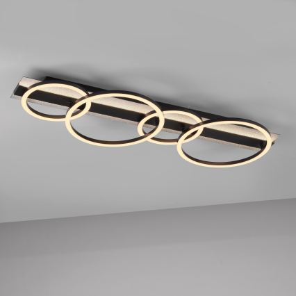 JUST LIGHT. 14426-21 - LED stropné svietidlo CICHIO LED/37W/230V + LED/9,5W 30x86 cm čierna