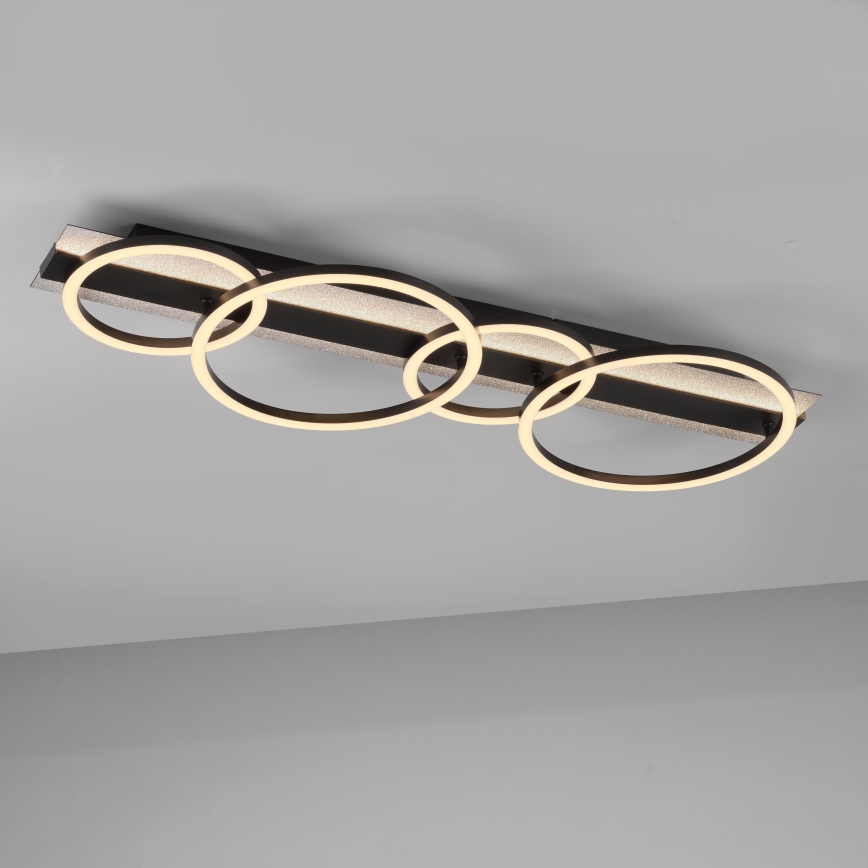 JUST LIGHT. 14426-21 - LED stropné svietidlo CICHIO LED/37W/230V + LED/9,5W 30x86 cm čierna