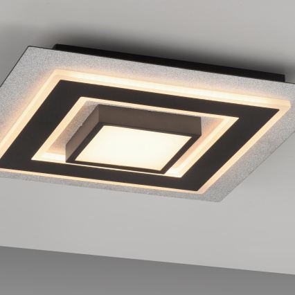 JUST LIGHT. 14439-21 - LED stropné svietidlo CICHIO LED/18,5W/230V + LED/9W 40x40 cm čierna