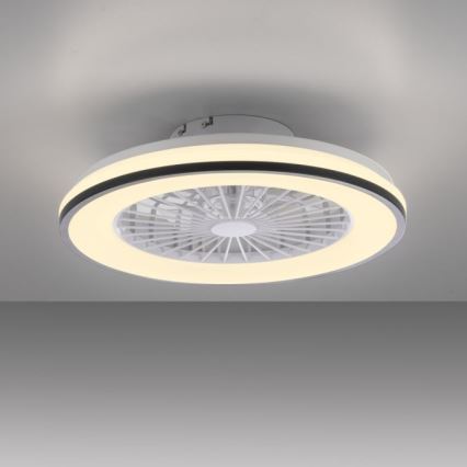 JUST LIGHT. 14447-18 - LED RGBW Stmievaťelný stropný ventilátor so svetlom LENO LED/44W/230V 3000-6500K pr. 48,6 cm biela + diaľkové ovládanie