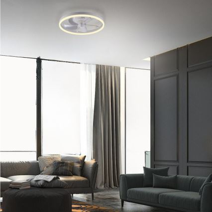 JUST LIGHT. 14624-16 - LED stmievateľný stropný ventilátor s osvetlením RITA LED/22W/230V 3000-6000K priemer 50 cm biely + diaľkové ovládanie