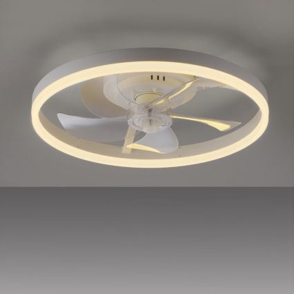 JUST LIGHT. 14624-16 - LED stmievateľný stropný ventilátor s osvetlením RITA LED/22W/230V 3000-6000K priemer 50 cm biely + diaľkové ovládanie