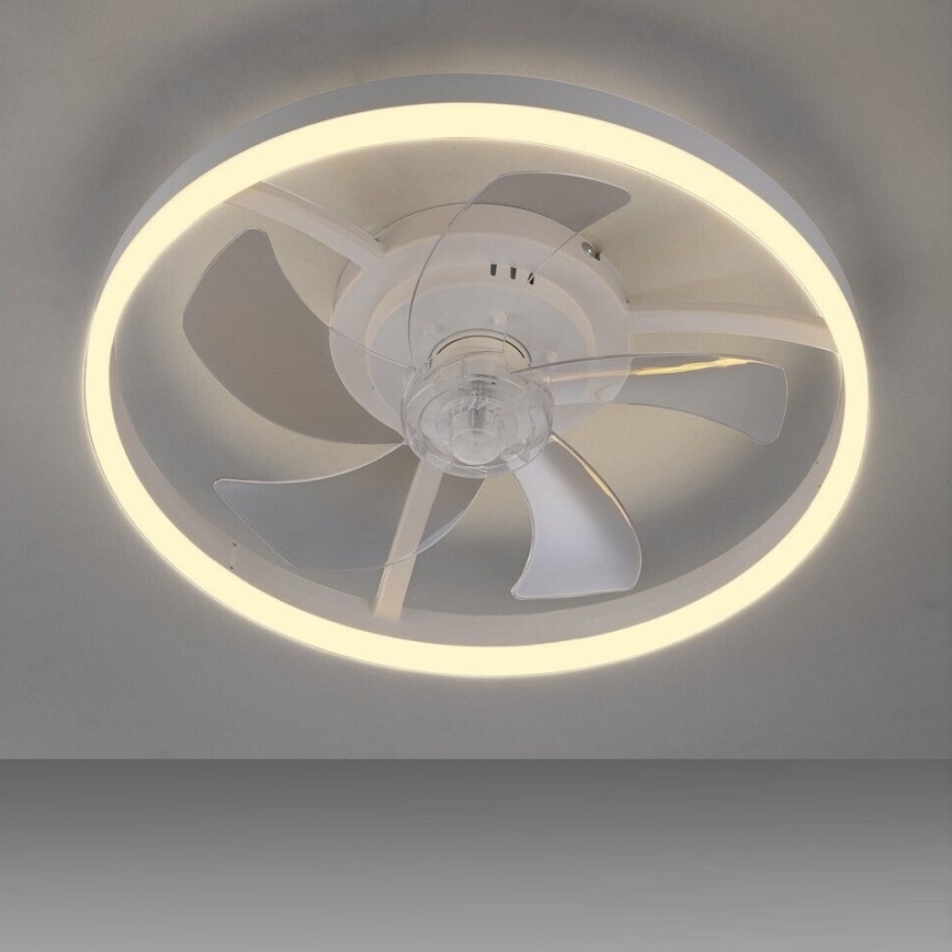 JUST LIGHT. 14624-16 - LED stmievateľný stropný ventilátor s osvetlením RITA LED/22W/230V 3000-6000K priemer 50 cm biely + diaľkové ovládanie