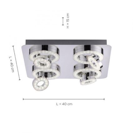 JUST LIGHT. 14662-17 - LED RGBW Stmievateľné bodové svietidlo TIM LOLASMART 4xLED/5,9/230V 2700-5000K + diaľkové ovládanie
