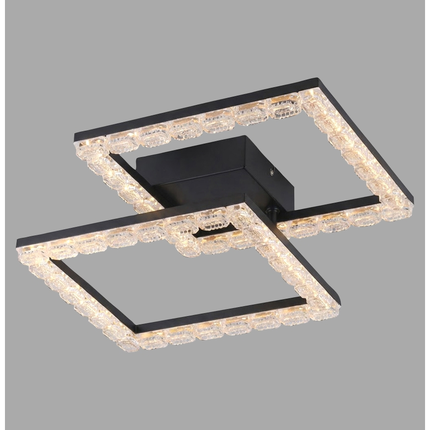 JUST LIGHT. 14732-18 - LED Stropné svietidlo GLITRA LED/17,5W/230V 37,6x37,6 cm čierna