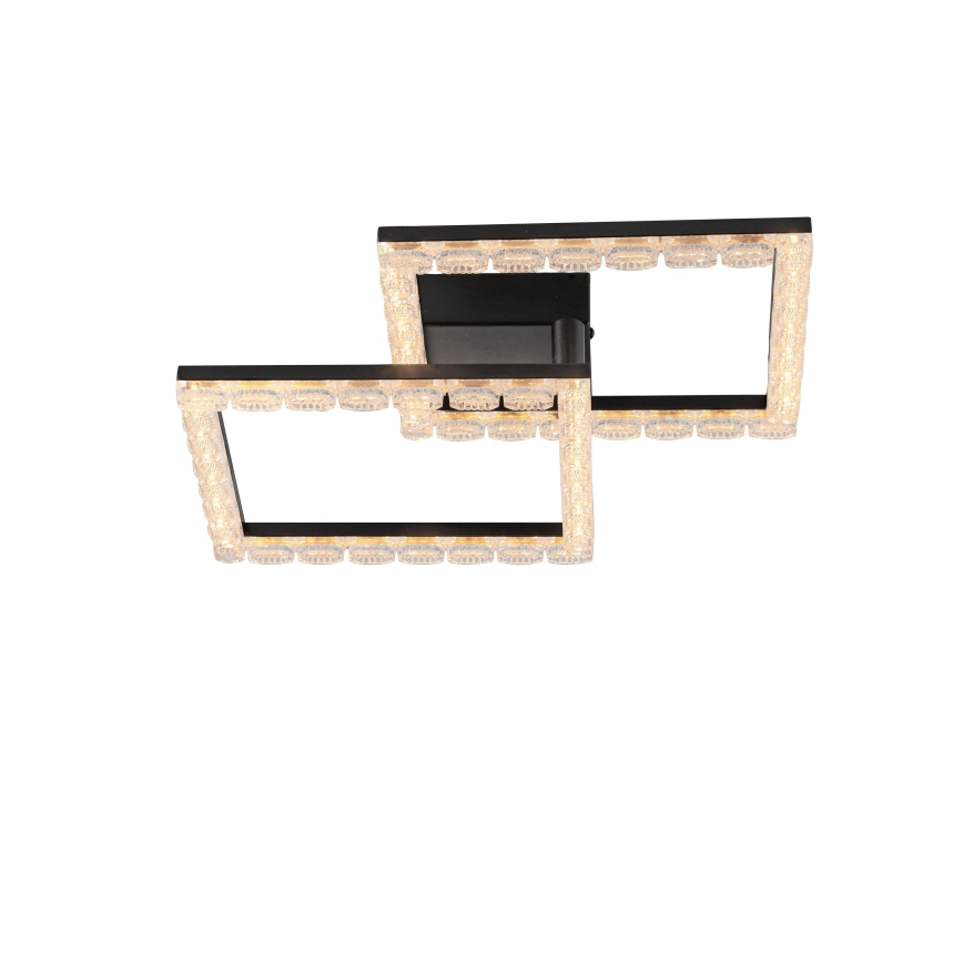 JUST LIGHT. 14732-18 - LED Stropné svietidlo GLITRA LED/17,5W/230V 37,6x37,6 cm čierna