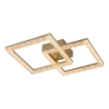 JUST LIGHT. 14732-60 - LED stropné svietidlo GLITRA LED/17,5W/230V 37,6x37,6 cm zlaté