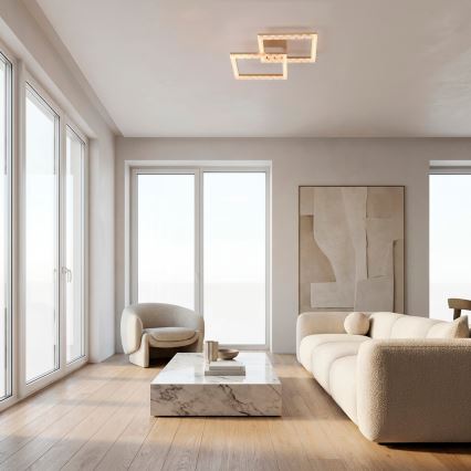 JUST LIGHT. 14732-60 - LED stropné svietidlo GLITRA LED/17,5W/230V 37,6x37,6 cm zlaté