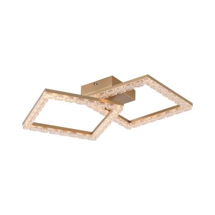 JUST LIGHT. 14732-60 - LED stropné svietidlo GLITRA LED/17,5W/230V 37,6x37,6 cm zlaté
