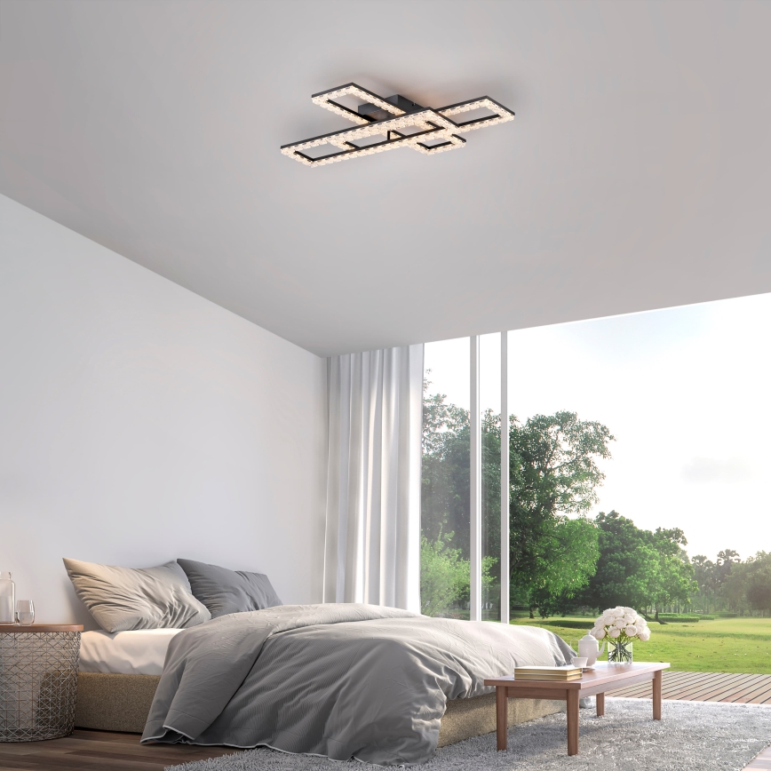 JUST LIGHT. 14733-18 - LED Stropné svietidlo GLITRA LED/35W/230V 57x72 cm čierna