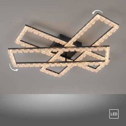 JUST LIGHT. 14733-18 - LED Stropné svietidlo GLITRA LED/35W/230V 57x72 cm čierna