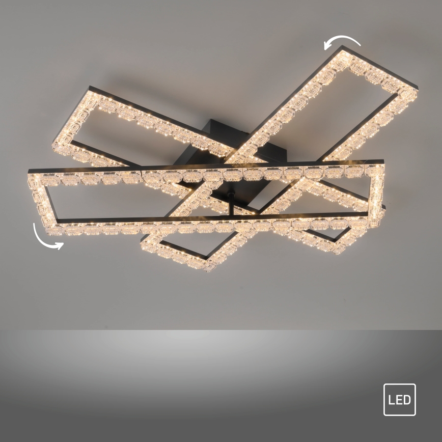 JUST LIGHT. 14733-18 - LED Stropné svietidlo GLITRA LED/35W/230V 57x72 cm čierna
