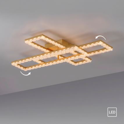JUST LIGHT. 14733-60 - LED stropné svietidlo GLITRA LED/35W/230V 57,25x72,05 cm zlatá