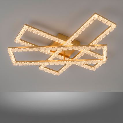 JUST LIGHT. 14733-60 - LED stropné svietidlo GLITRA LED/35W/230V 57,25x72,05 cm zlatá