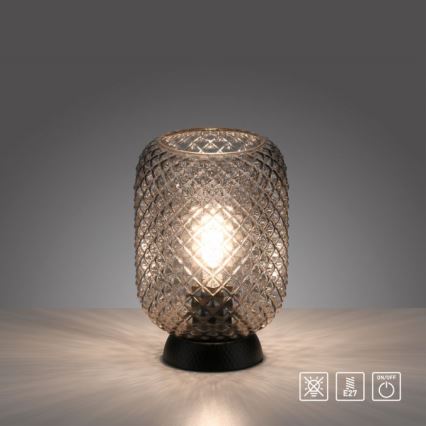 JUST LIGHT. 14906-18 - Stolná lampa REISHI 1xE27/40W/230V čierna