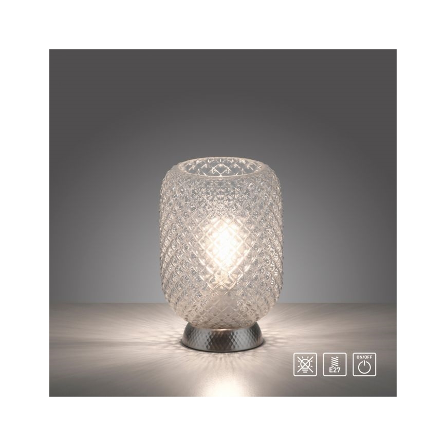 JUST LIGHT. 14906-55 - Stolná lampa REISHI 1xE27/40W/230V matný chróm