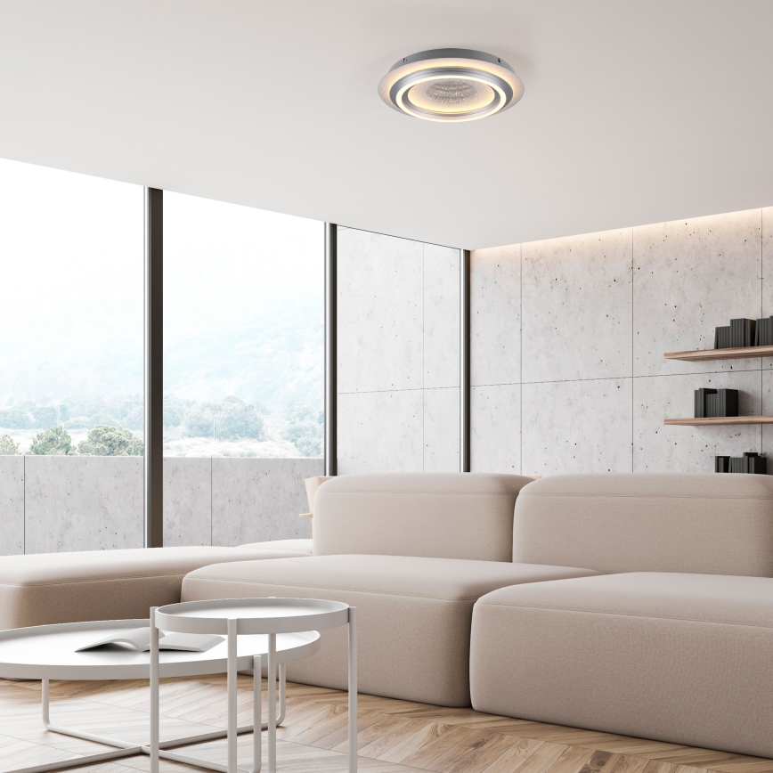 JUST LIGHT. 15089-21 - LED stropné svietidlo CICHIO LED/36W/230V pr. 40 cm matný chróm