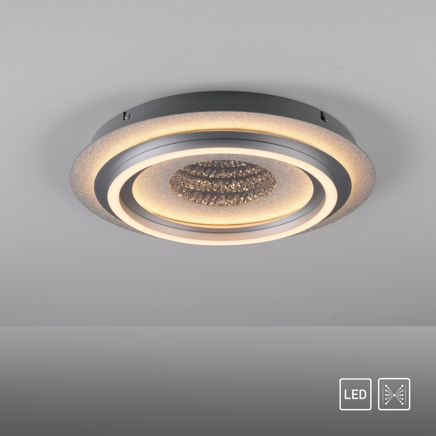 JUST LIGHT. 15089-21 - LED stropné svietidlo CICHIO LED/36W/230V pr. 40 cm matný chróm