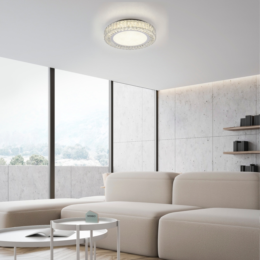 JUST LIGHT. 15222-17 - LED Stropné svietidlo KULUNKA LED/46W/230V pr. 50 cm lesklý chróm